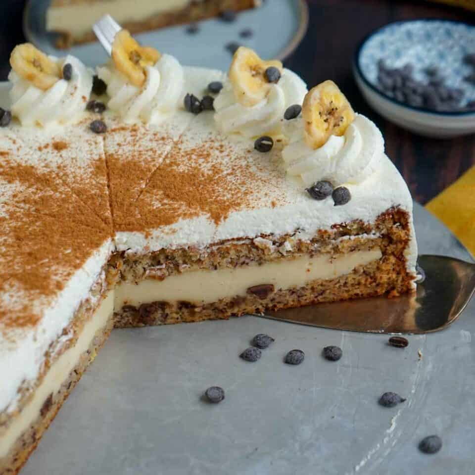 Bananen Pudding Torte
