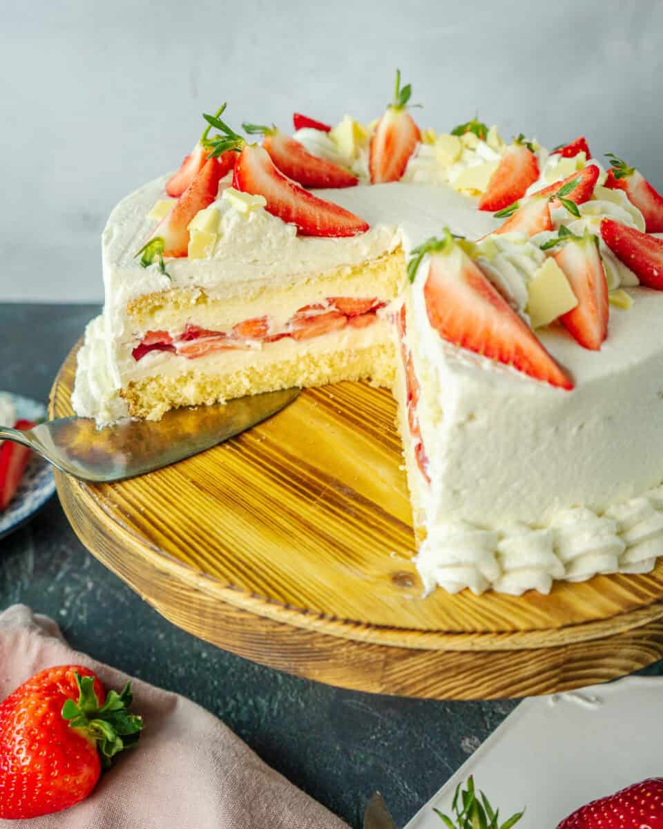 Erdbeer Pudding Torte