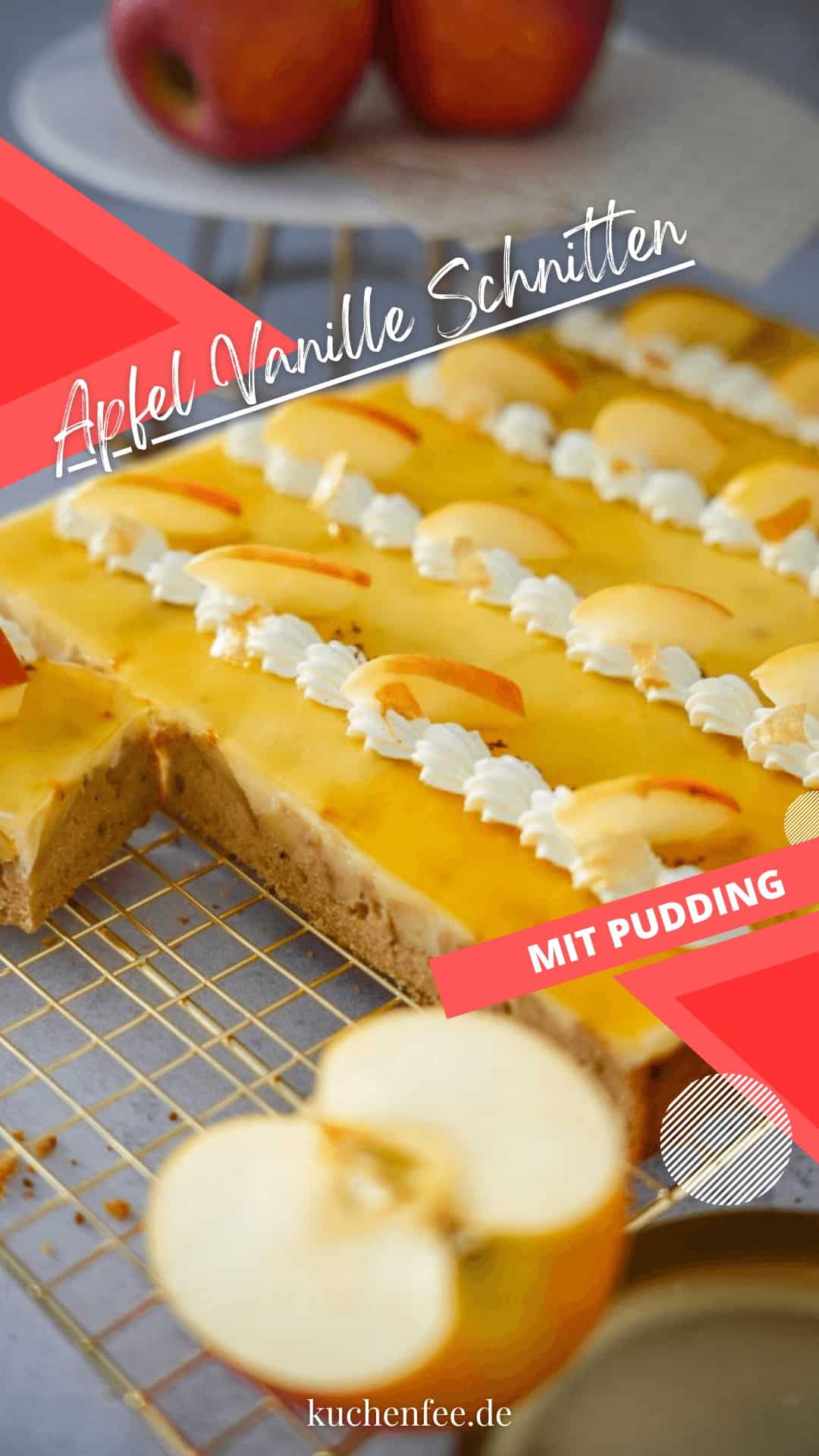 Apfel Creme Schnitten – Kuchenfee Lisa