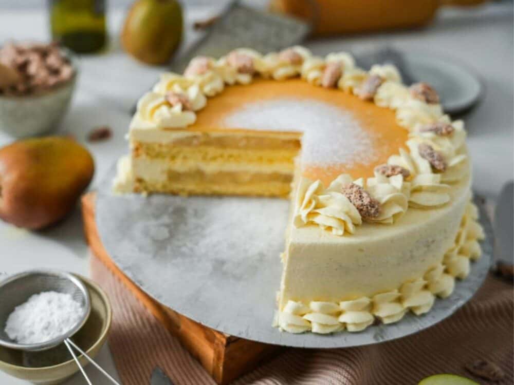 Marzipan Birnen Torte – Kuchenfee Lisa