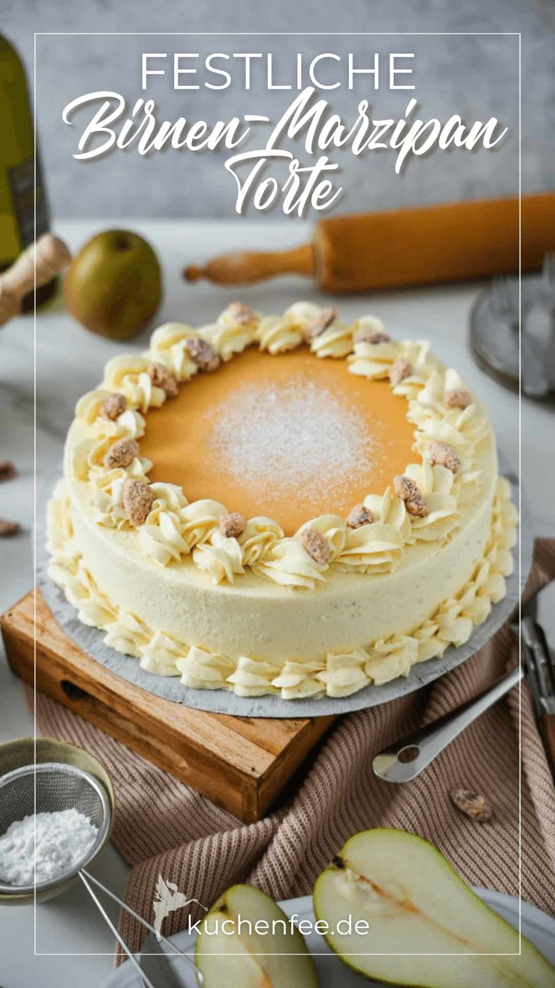 Marzipan Birnen Torte – Kuchenfee Lisa